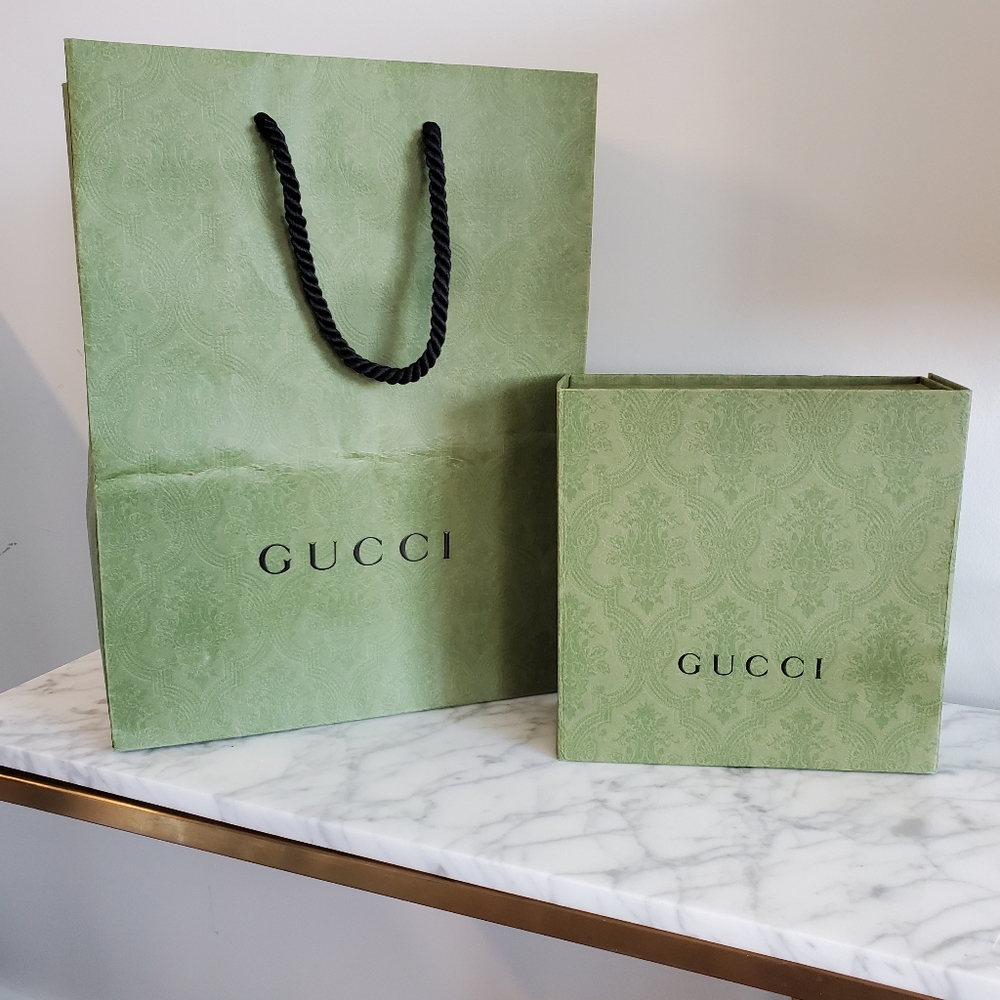 Authentic GUCCI gift box and matching giftbag